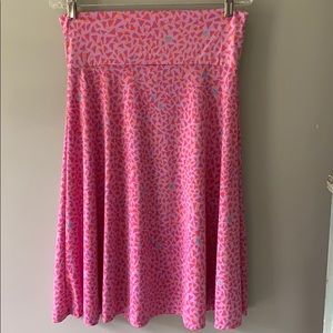 LuLaRoe Madison skirt Large pink purple NWOT